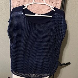 Maurices Navy Blue Sequin Blouse